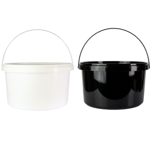 balde helado 5L, envase helado con tapa, balde con asa plástico, contenedor para postres, envase para alimentos fríos, balde para heladería, balde para uso alimentario, envase 5 litros alimentos, balde plástico resistente