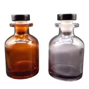 Difusor Vidrio 100ml con Tapón Negro