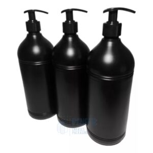 Botella 1 Litro Pad Negra con Válvula Cremera