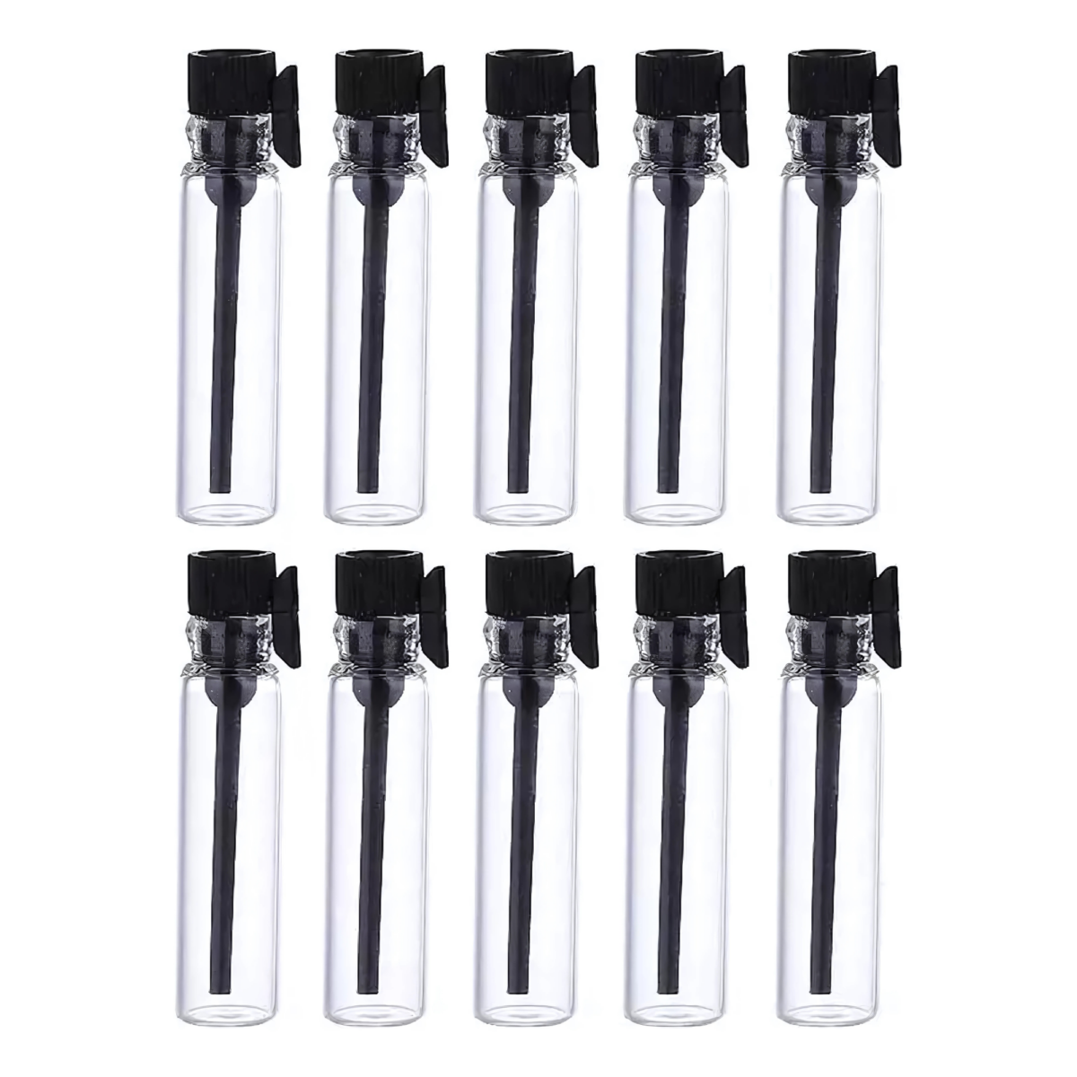 Frasco demo de vidrio 2ml para perfume o aceites esenciales. Frasquito pequeño ideal para muestras, formato portátil y elegante para presentaciones profesionales.