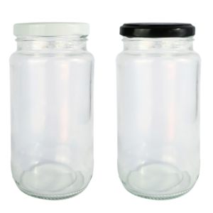 bollon frasco de vidrio tapa dorada negra 350ml