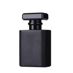 Frasco Perfume Plano Negro | Tapa a Presión | Tres Medidas